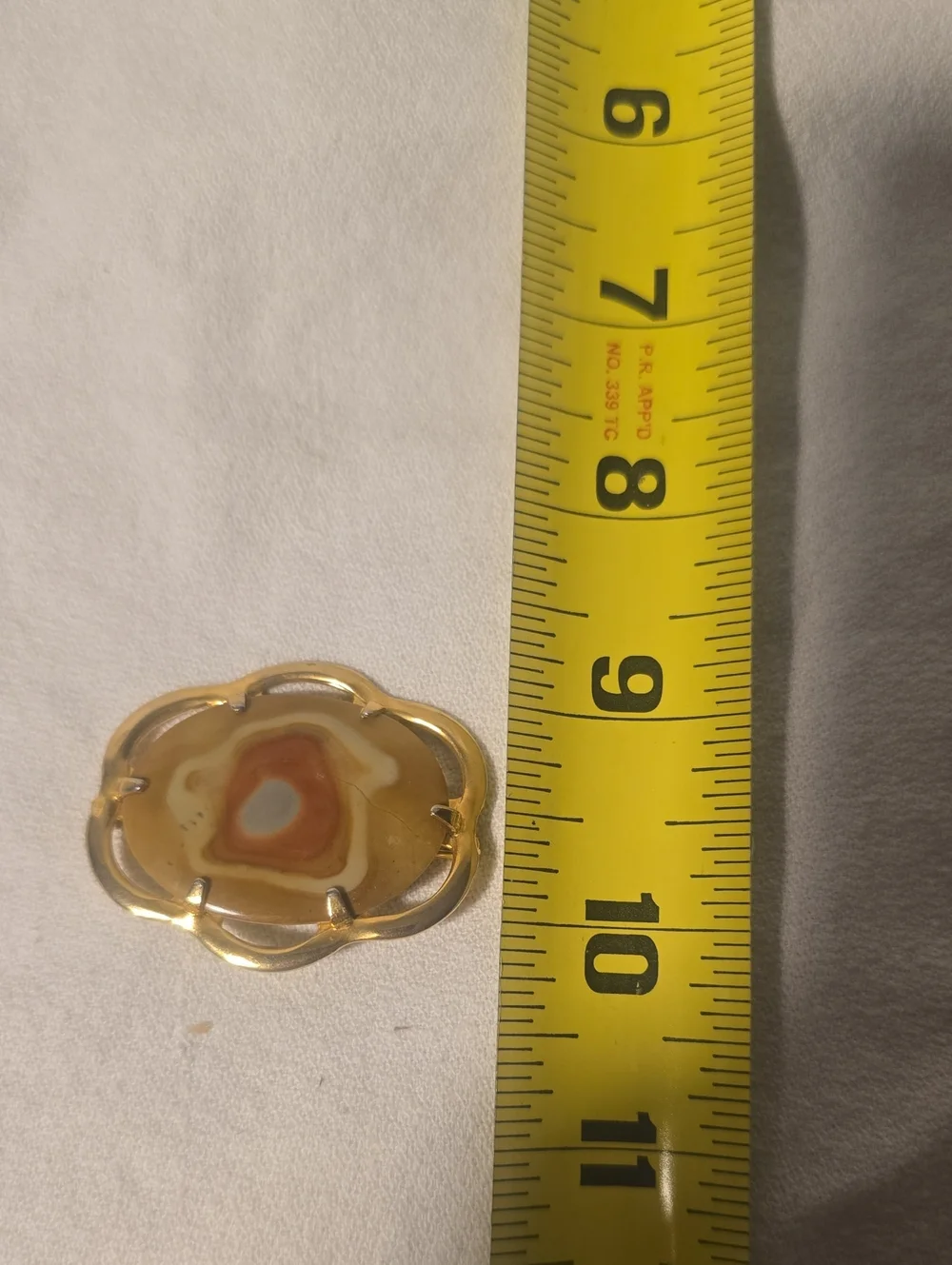 Gold-Tone  Mookaite Jasper Statement Brooch